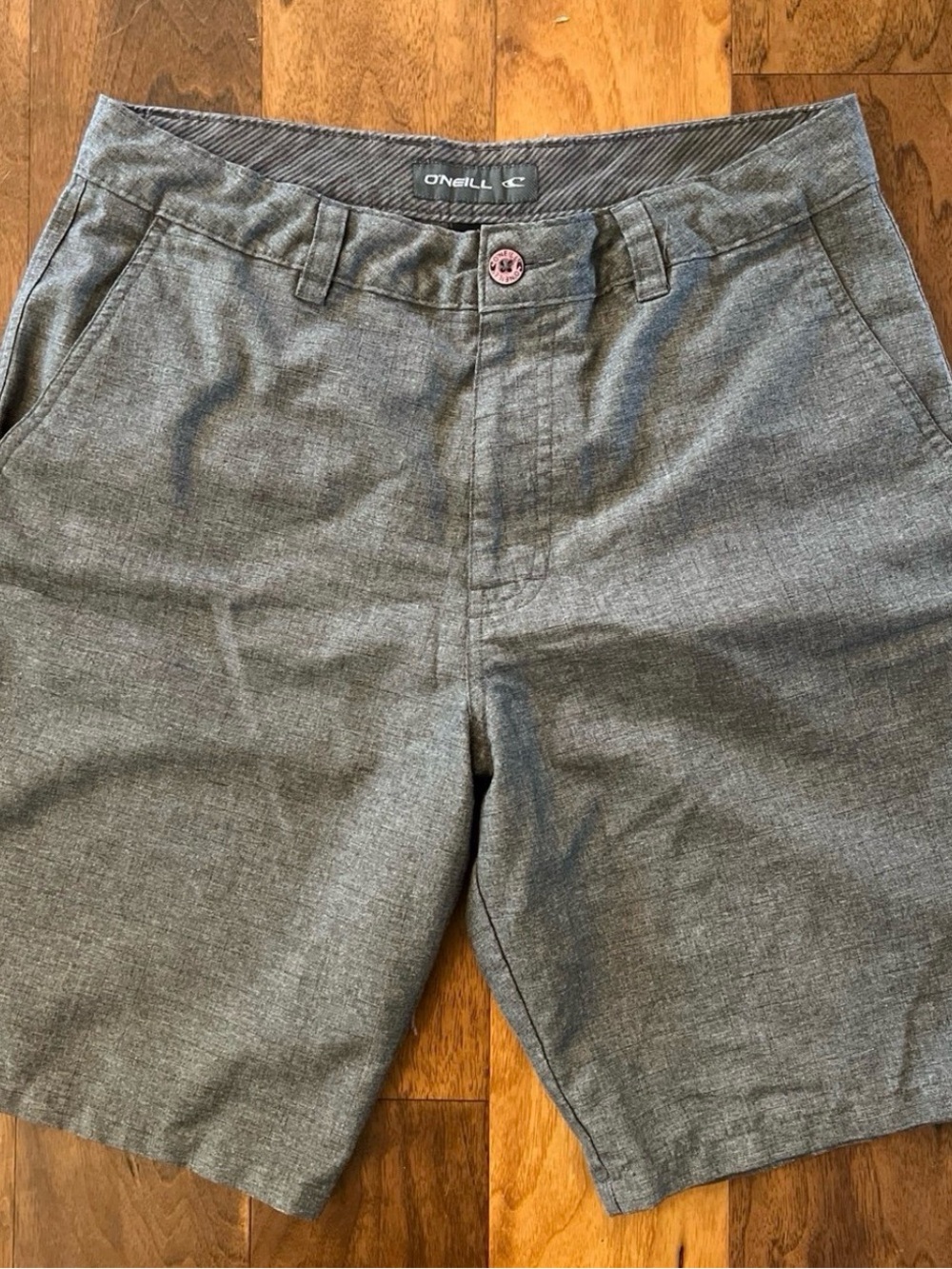 O'Neill Men's Heather Gray Flat Front Shorts